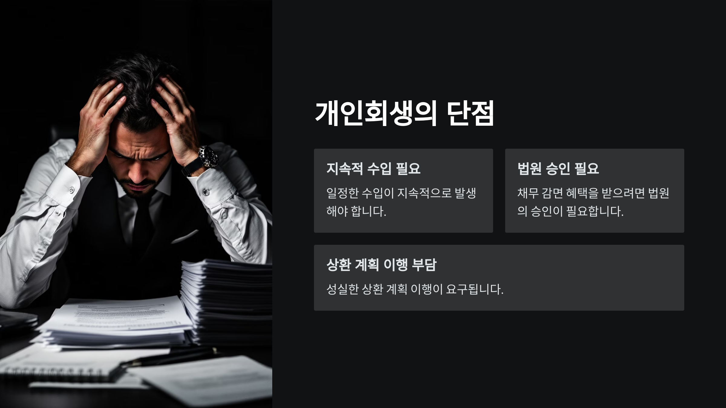 개인회생의 단점