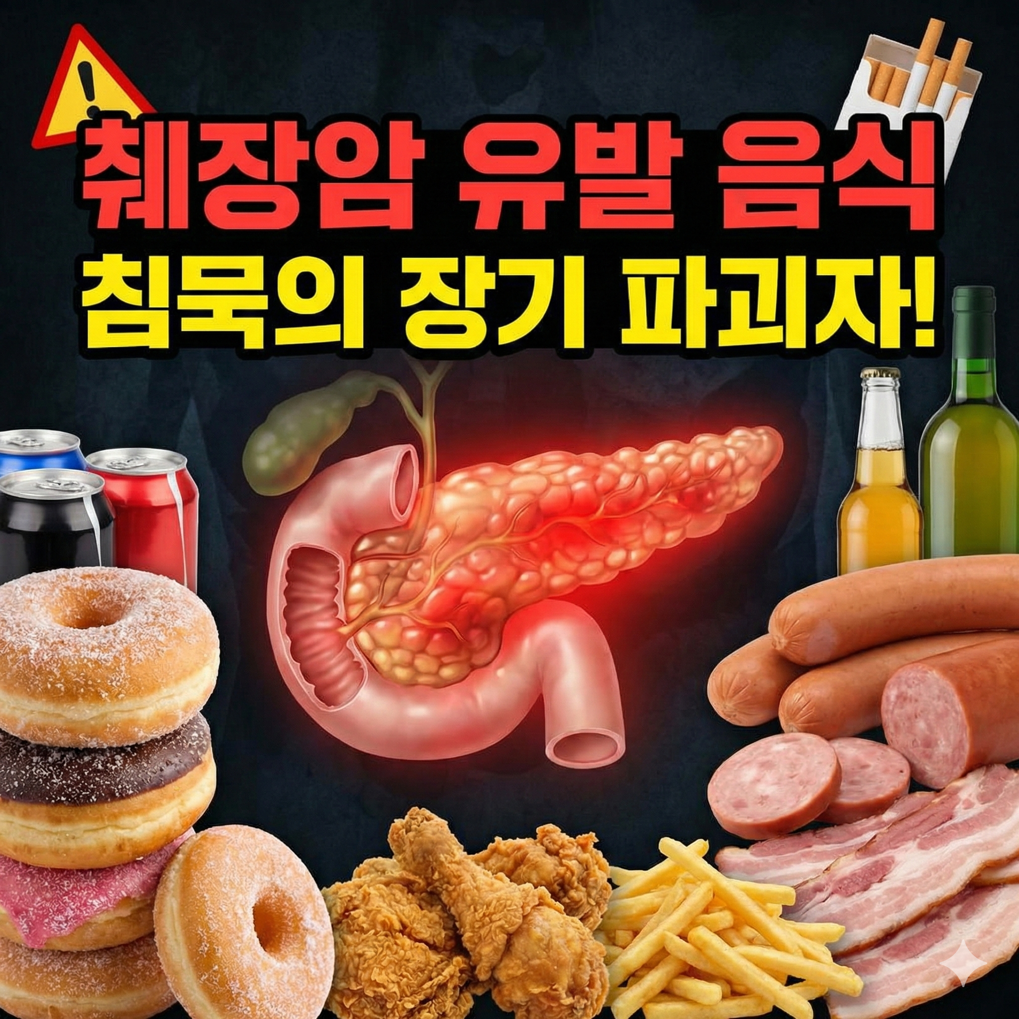 췌장암 유발 음식, 당신의 식탁은 안전한가요? 침묵의 장기를 병들게 하는 최악의 식습관