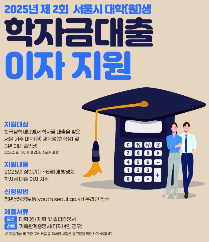 서울시 대학(원)생 학자금대출 이자 지원 신청방법 완벽정리