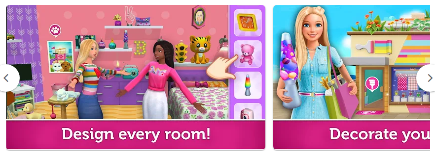 바비 드림하우스 어드벤처 앱, 요리, 춤, 화장, 집 디자인, 패션, 네일 살롱, 미용실, 인형의 집 게임
