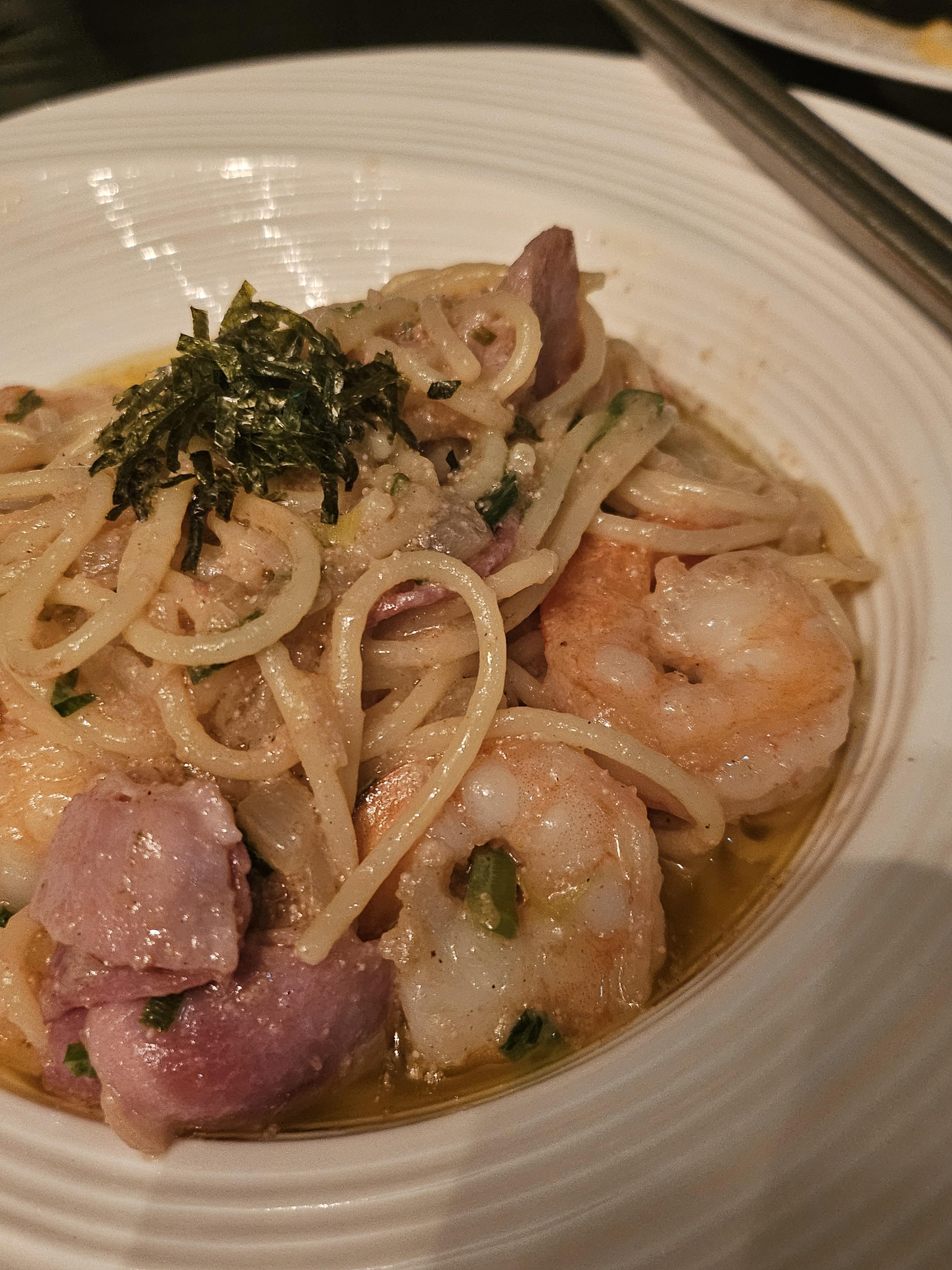 통통 새우 명란 파스타