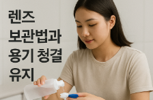 렌즈 보관법과 용기 청결 유지