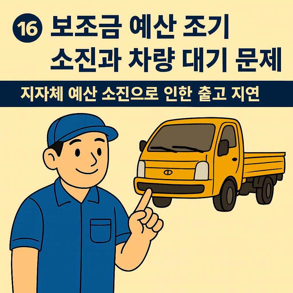 보조금 예산 조기소진 지연의 현실안내