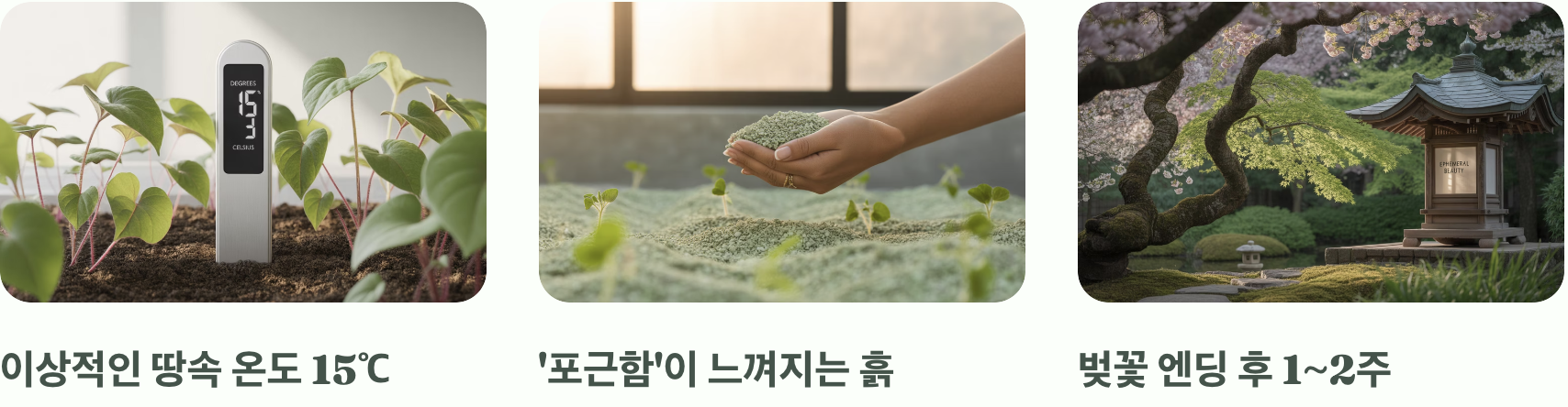 땅의 온도가 '15도'를 넘었을 때