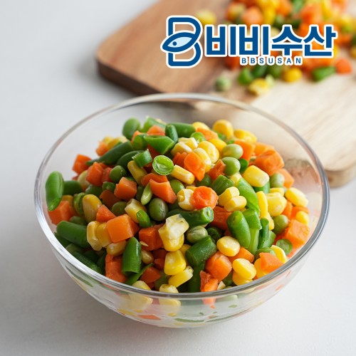 냉동야채 혼합야채 샐러드용 볶음밥용 4종 1kg 비비수산