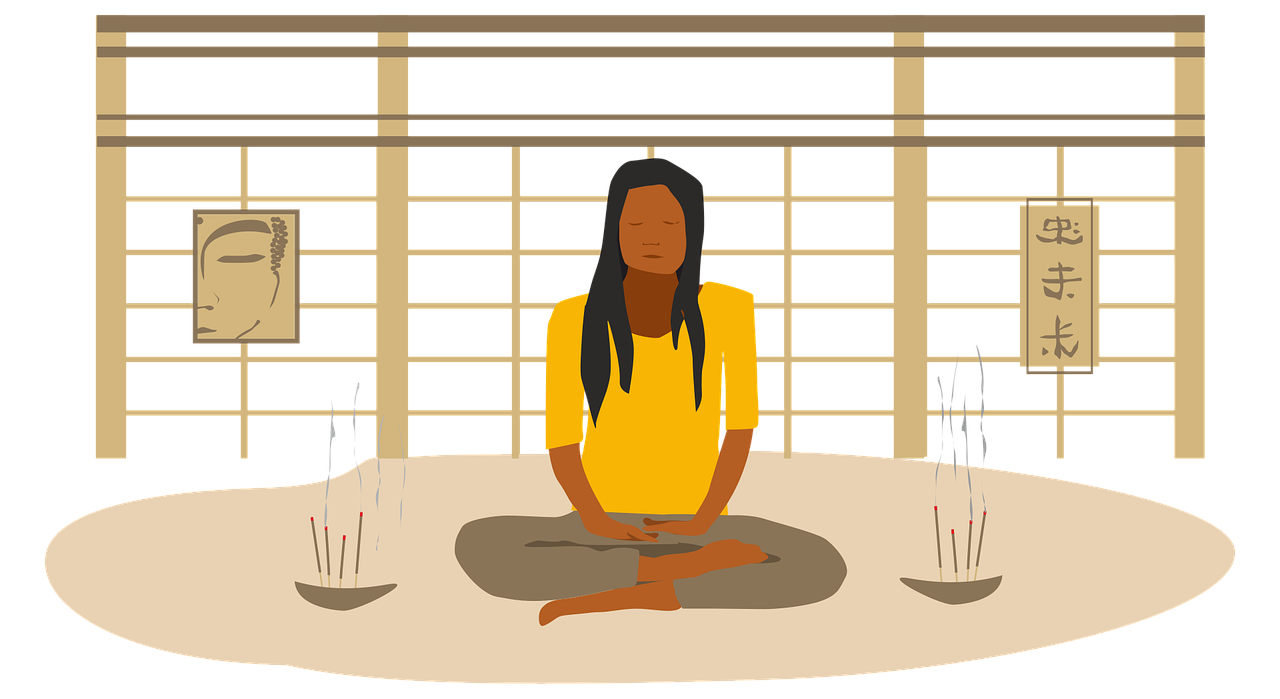 명상하는 그림사진