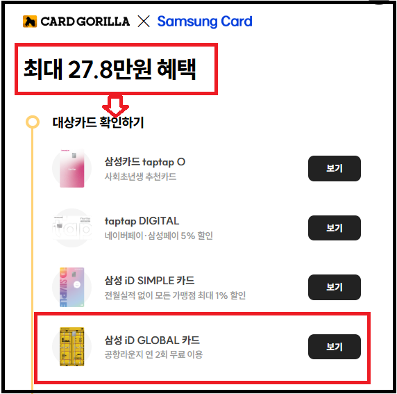 삼성카드 아이디 글로벌(iD GLO BAL) 혜택, 신청방법 - 해외여행 필수 카드 추천