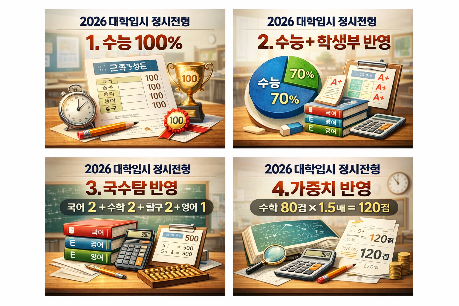 2026 대학입시 정시전형 점수 반영 방식