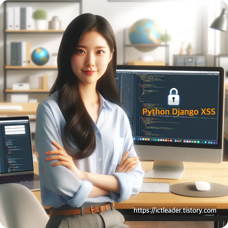보안 설정을 개발 중인 20대 한국 여성 Django 개발자