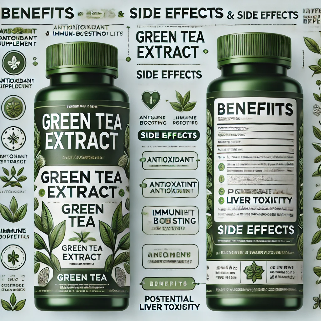 녹차 추출물의 약학적 효능과 부작용 - 항산화 효과부터 간독성 위험까지 알아보기