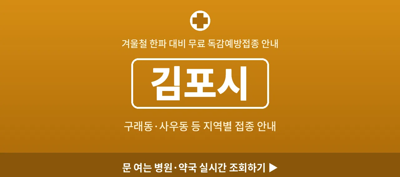 김포시 2026 겨울 무료 독감예방접종 병원 안내