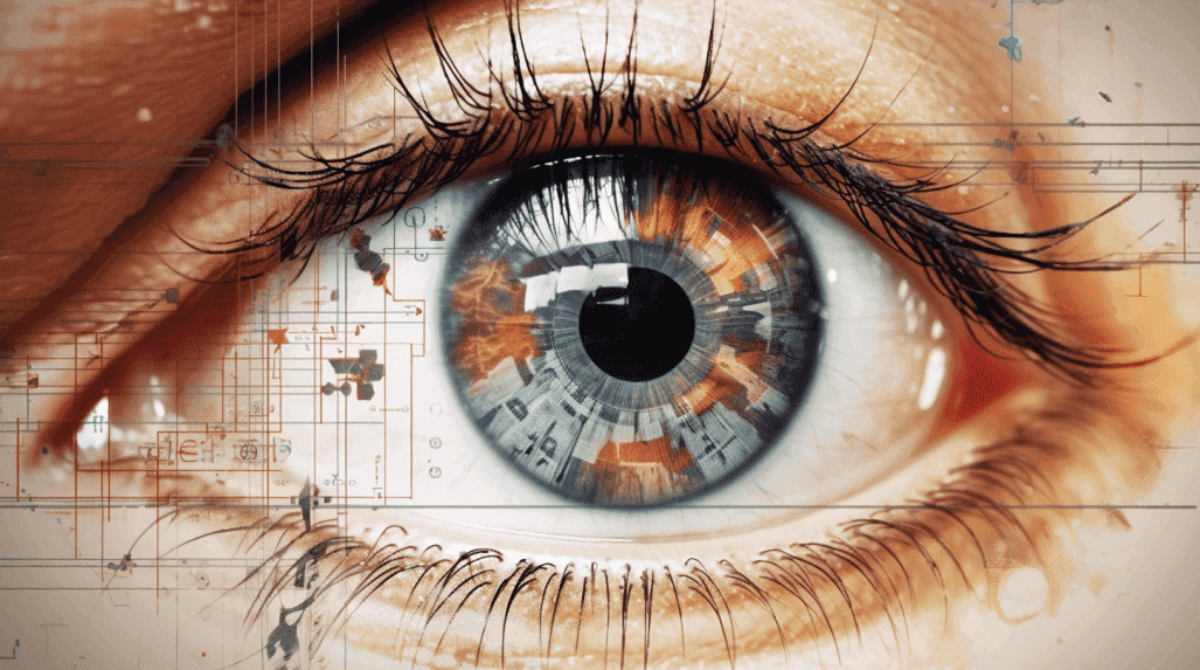 건강한 눈을 클로즈업 사진