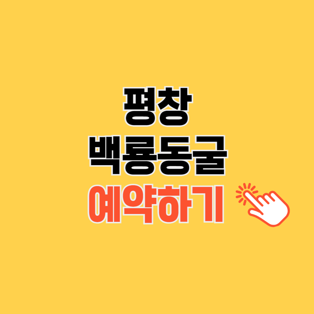 평창 백룡동굴 예약하기 홈페이지(생태체험학습장)