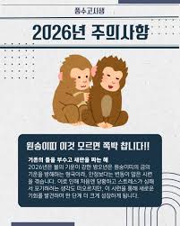 2026년 병오년 원숭이띠 신년운세 정리