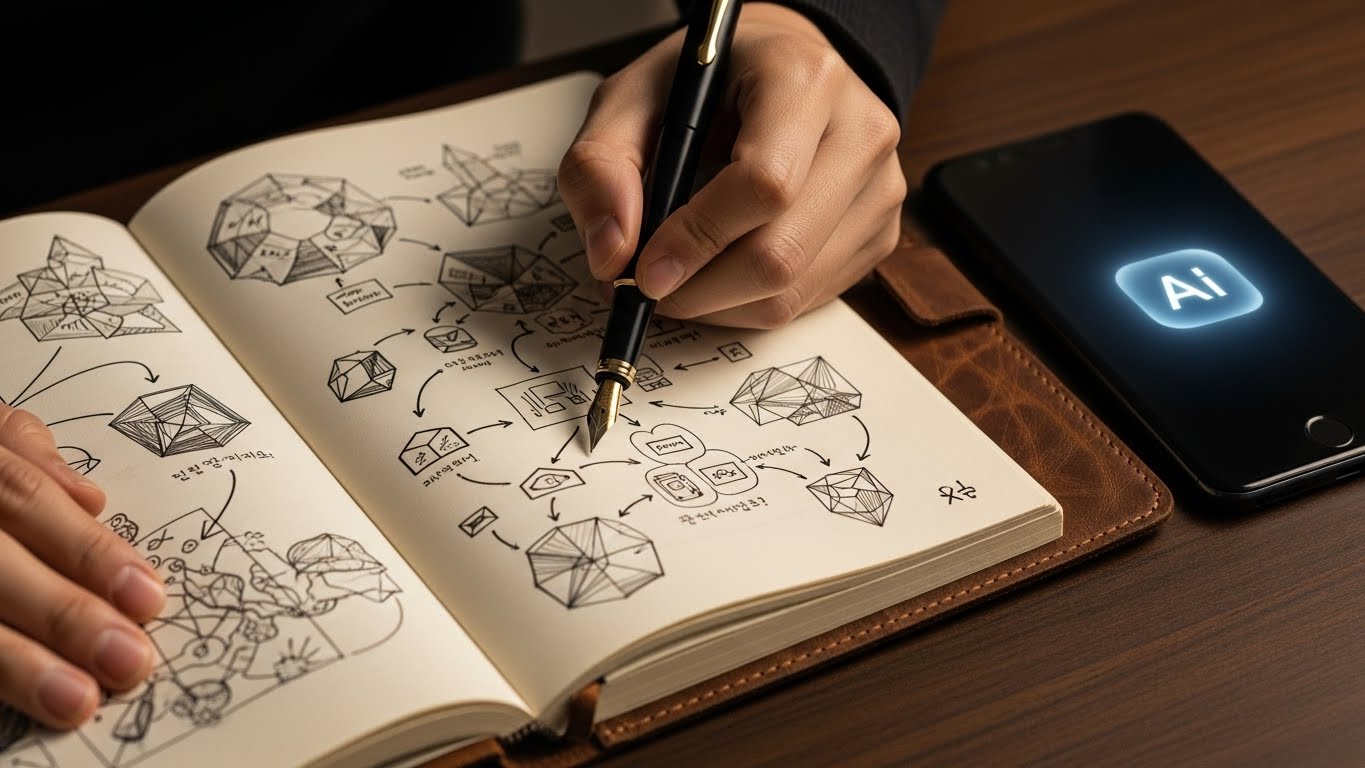 고독 속에서 떠오르는 아이디어를 즉시 기록하고 AI와 함께 구체화하는 실행 과정