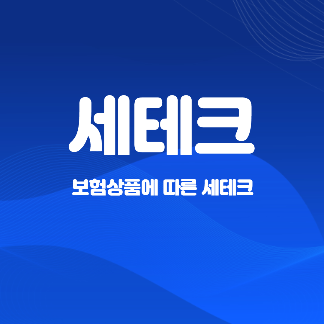 보험상품에 따른 세테크