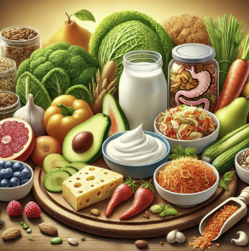 장 건강을 위한 최적의 식단 (고섬유식, 발효식품, 저당식)