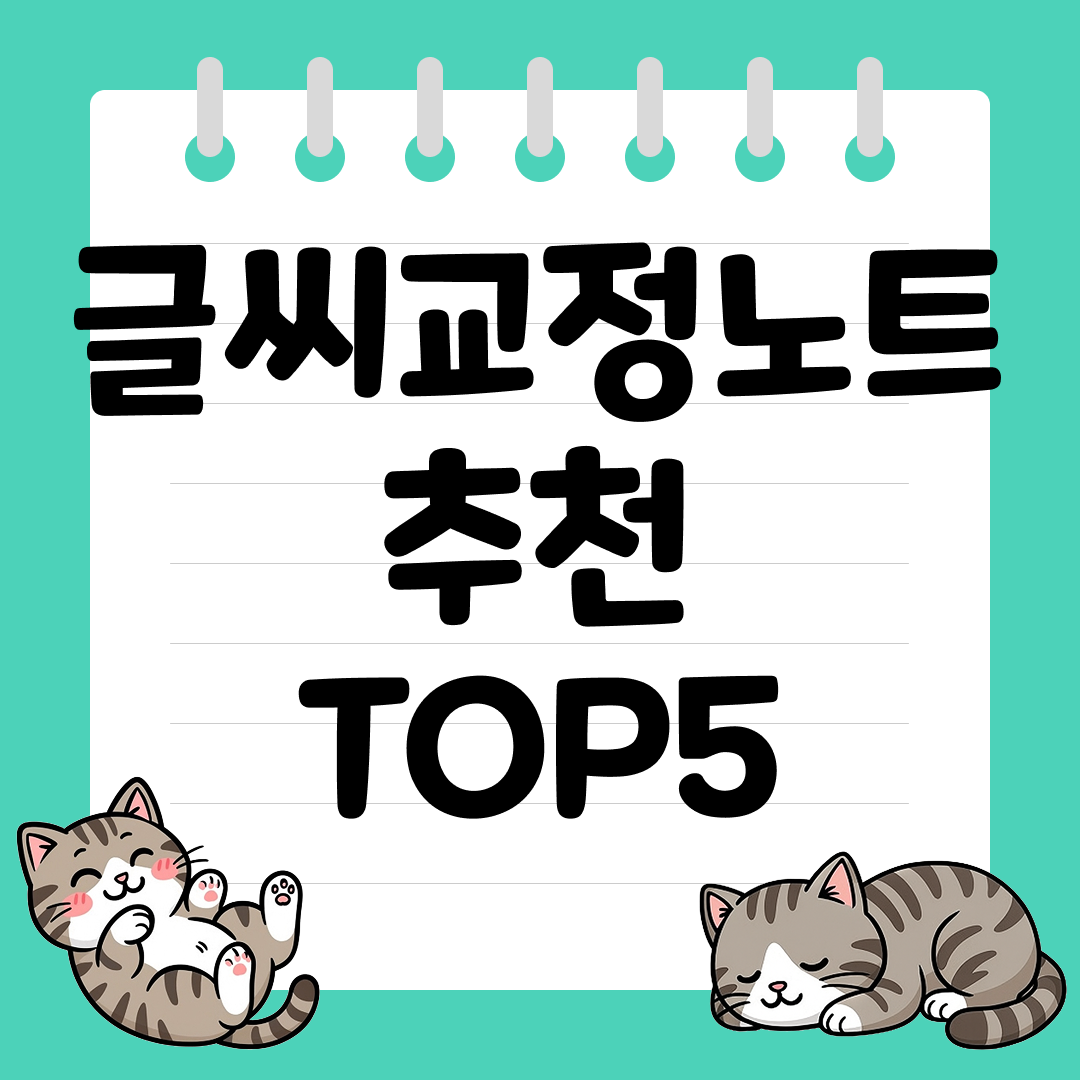 작지만 큰 변화인 악필교정용 글씨교정노트 추천 순위 TOP5