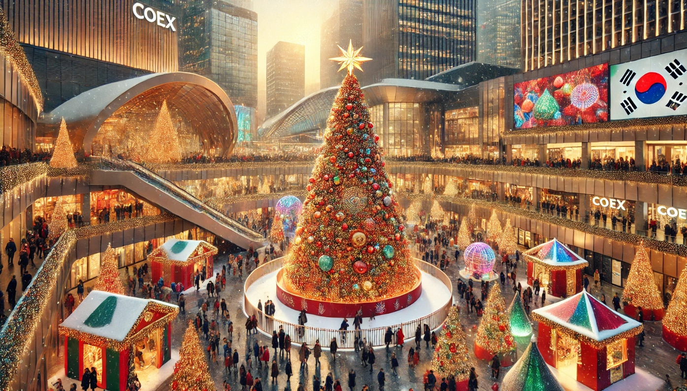 대형쇼핑몰 크리스마스 이벤트를 나타내는 이미지입니다.