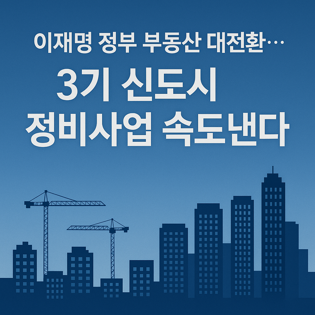 이재명 정부, 3기 신도시·정비사업 속도…공공 중심 주택공급 본격화