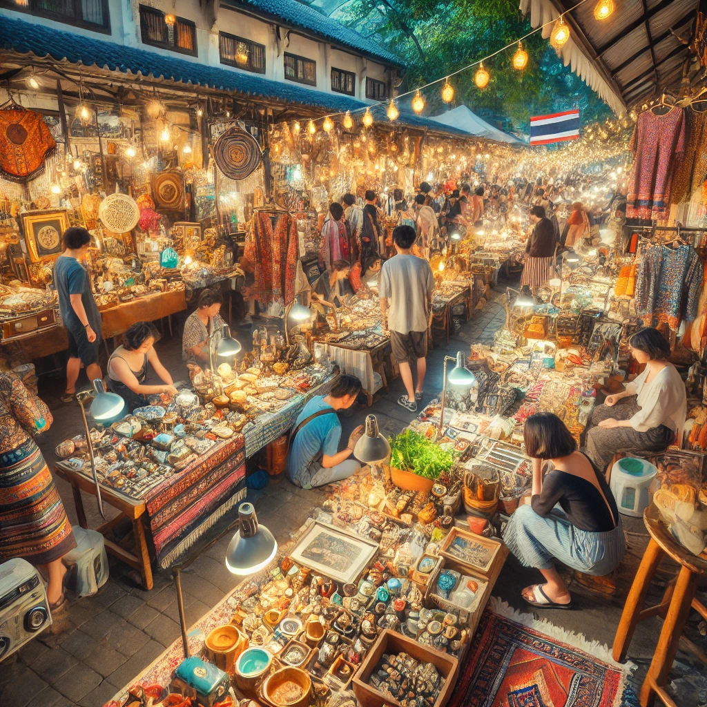 치앙마이의 활기찬 플리마켓과 로컬 마켓 풍경