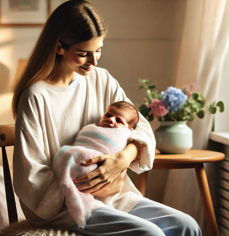 모유수유를 준비하는 엄마 이미지
