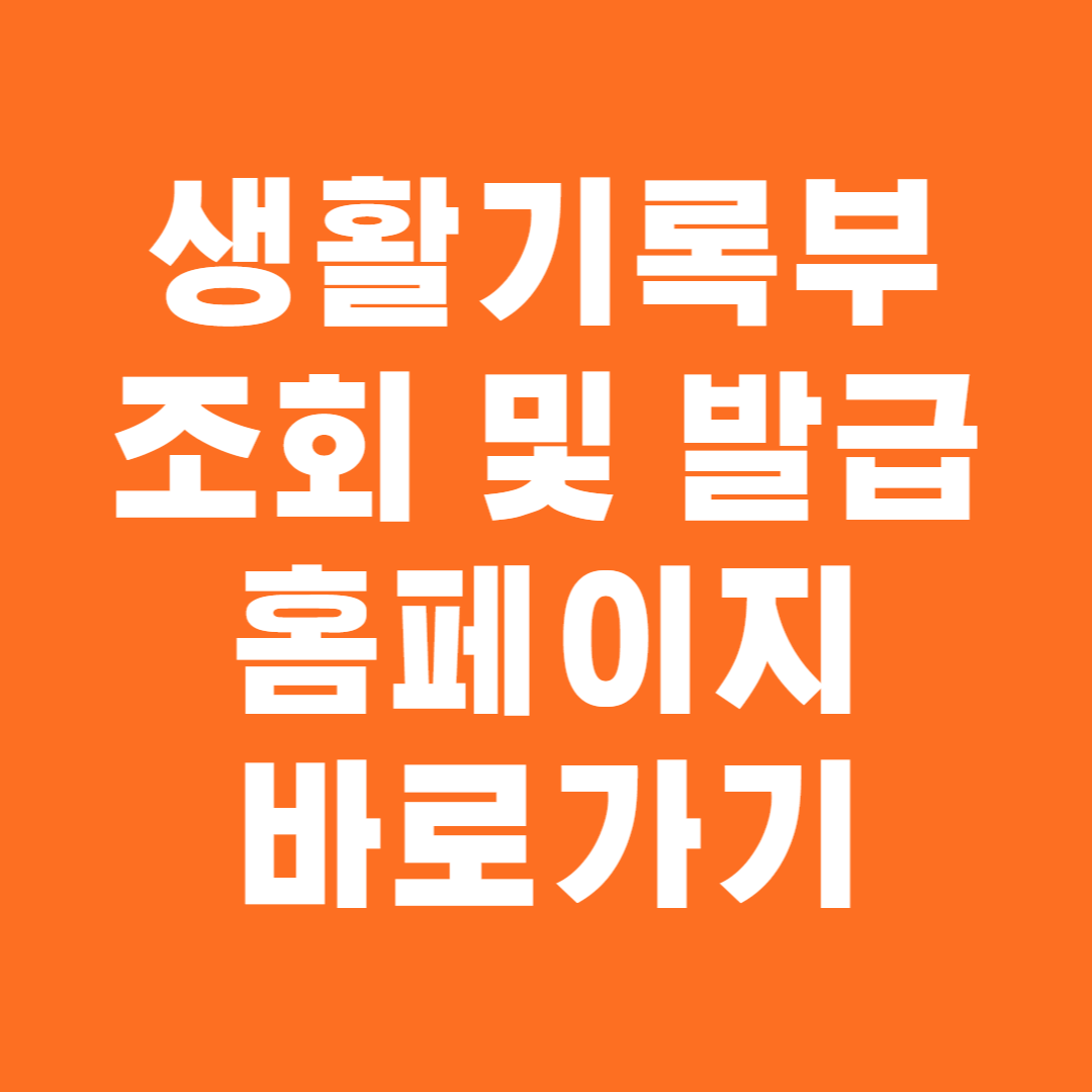 생활기록부 조회 및 발급 홈페이지 바로가기