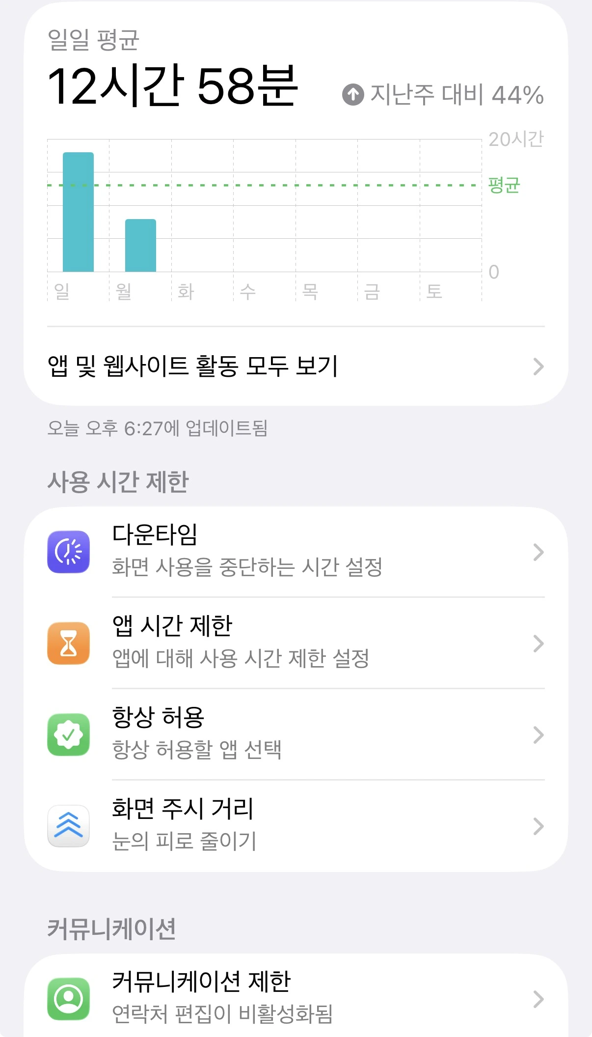 아이폰 스크린타임 오류 해결스크린타임 (애플 계정, 시간 변경, 초기화)