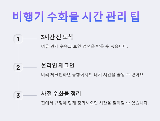 비행기 수하물 시간 관리 팁