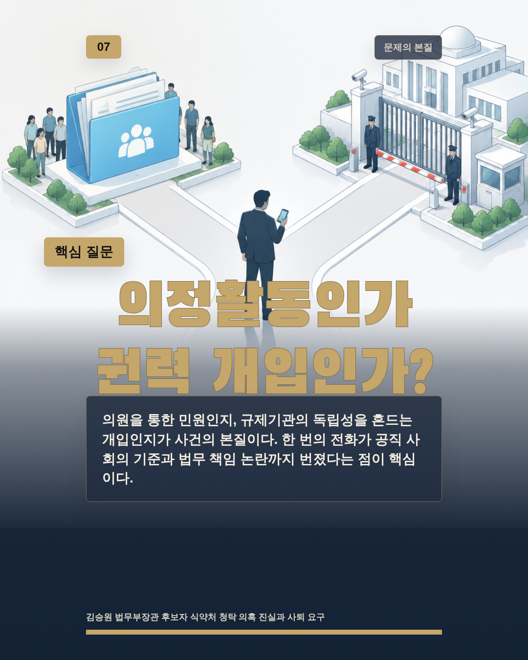 의정활동인가 권력 개입인가?