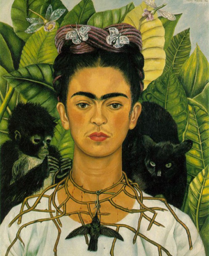 가시목걸이와 벌새를 한 자화상