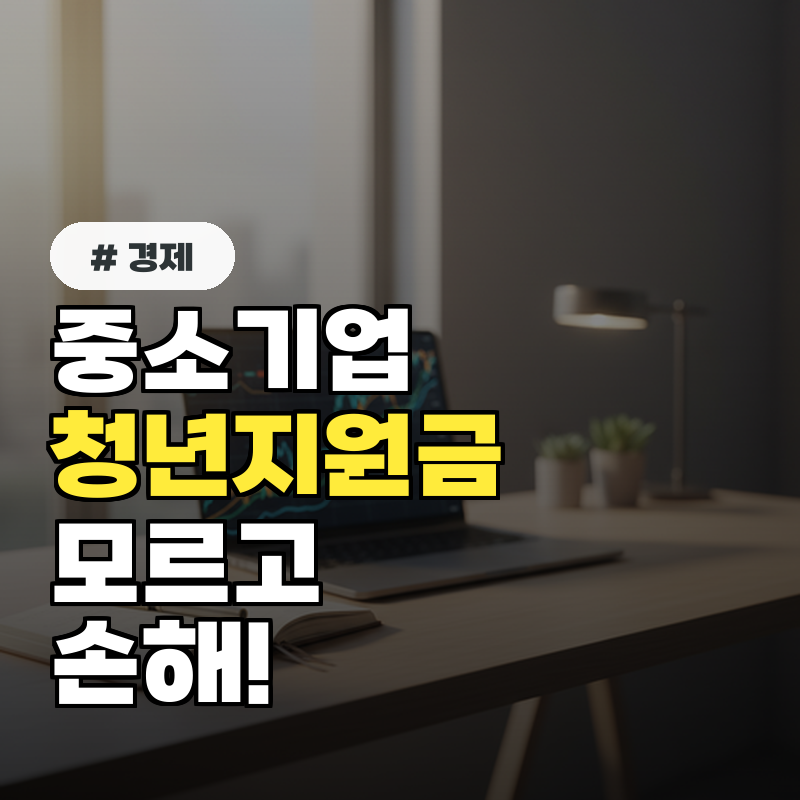 중소기업 청년지원금 모르고 놓치면 손해! 숨은 혜택 3가지 총정리