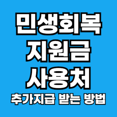 민생회복 소비쿠폰