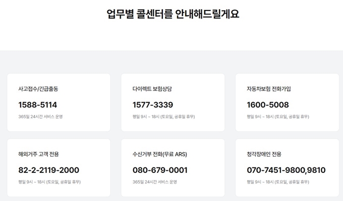 고객센터 업무별 전화번호 알아보기