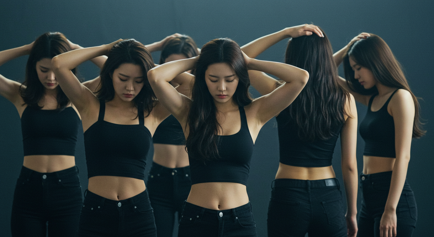 스트레칭을 하는 여인들