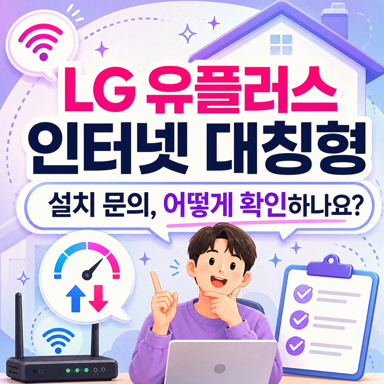 LG 유플러스 인터넷 대칭형 설치 가능한가요