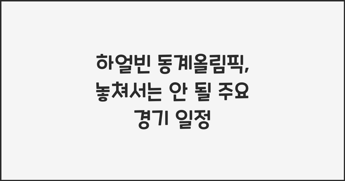 하얼빈 동계올림픽