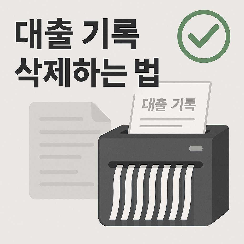 한국 대부업 대출 기록, 신용조회에서 지우는 방법 (2025 최신 정리)