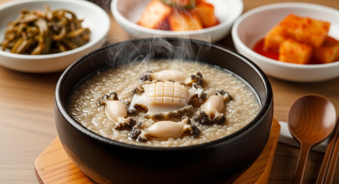 복날 보양식 전복죽 끓이기