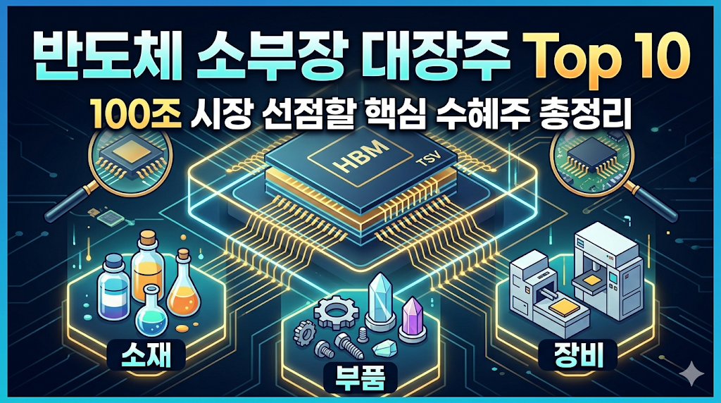 반도체 소부장 대장주 Top 10 공개! 100조 시장 선점할 핵심 반도체 소부장 수혜주 총정리