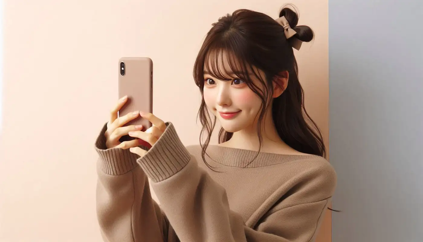 카톡-조용히-나가기-방법을-활용하는-여성의-모습