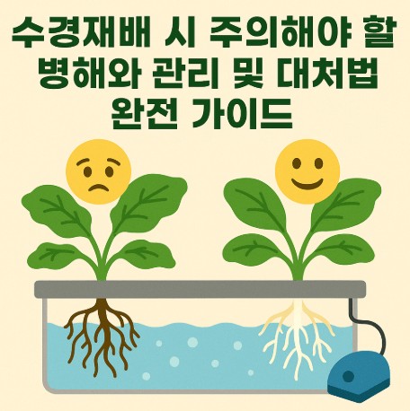 수경재배에서 자주 발생하는 병해와 예방, 관리 및 대처법 사진
