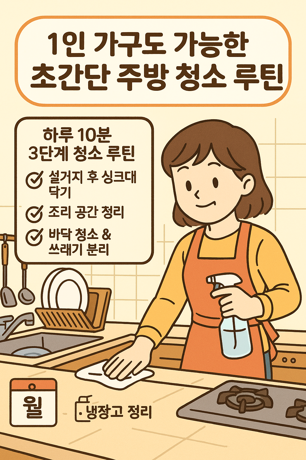 1인 가구도 가능한 초간단 주방 청소 루틴
