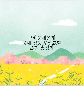 브라운체온계 국내 정품 무상교환 조건 총정리