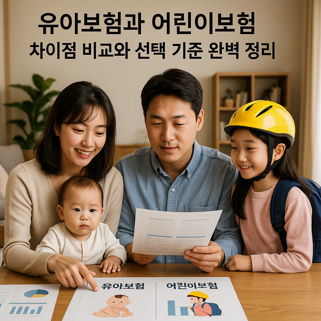 유아보험과 어린이보험 차이점 비교와 선택 기준 완벽 정리