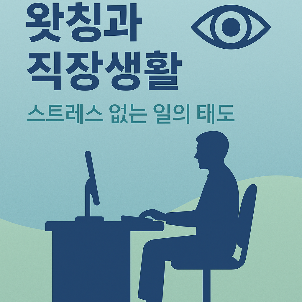 왓칭과 직장생활 &ndash; 스트레스 없는 일의 태도를 설명하는 블로그 썸네일 이미지"