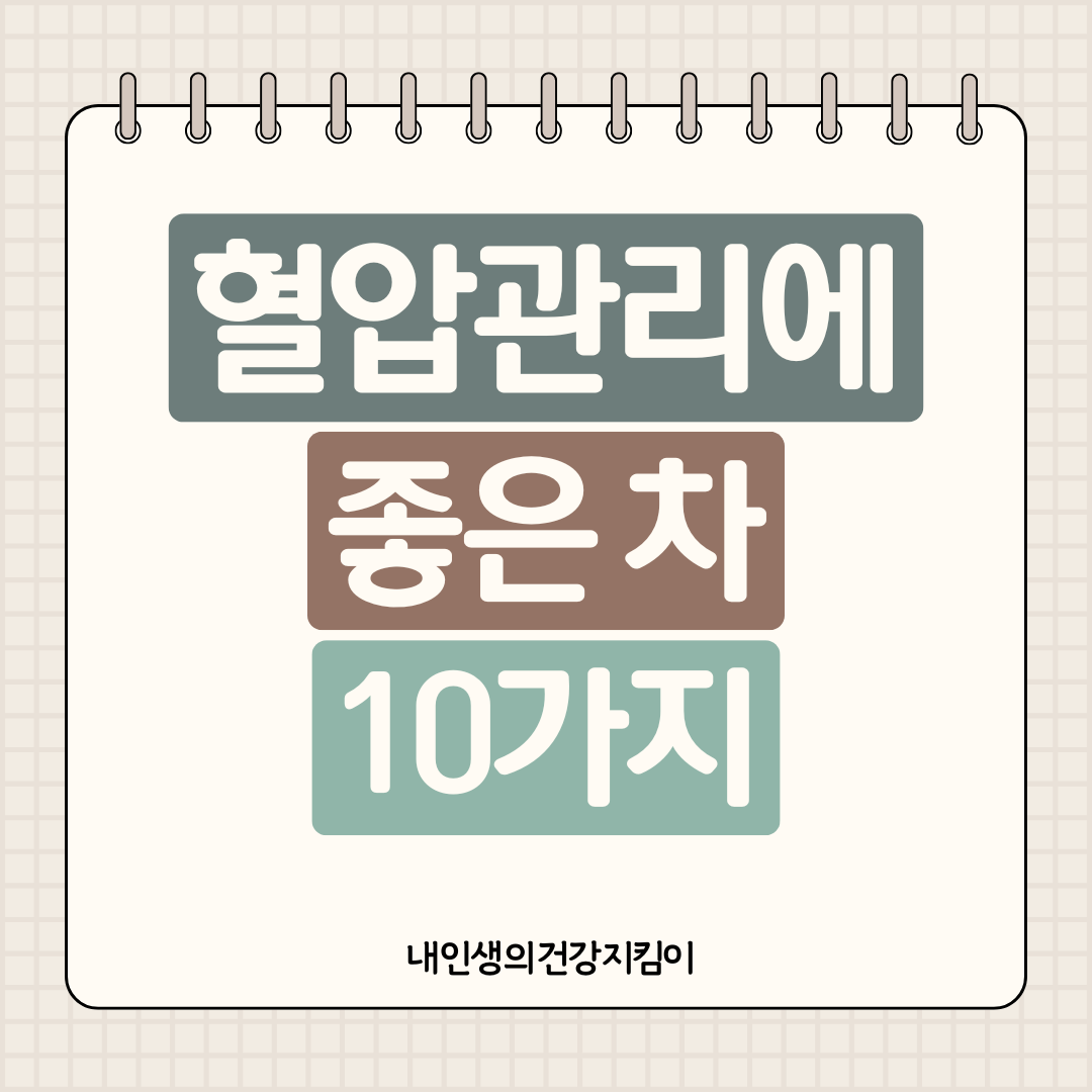 혈압에 좋은 차 10가지