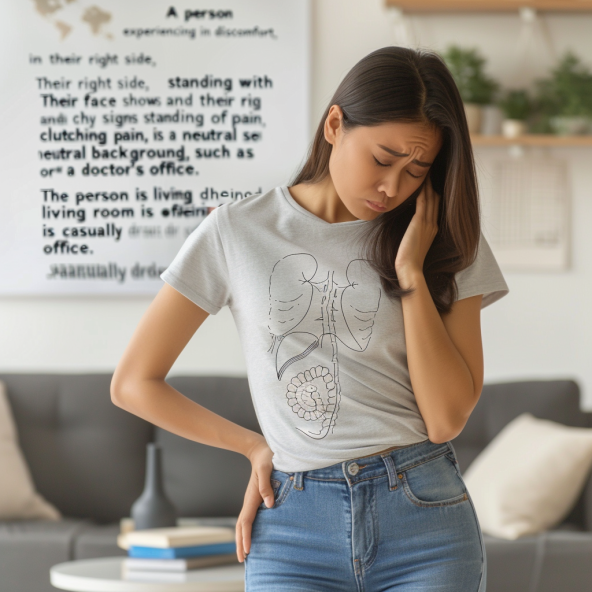 오른쪽 옆구리 통증 의심되는 병