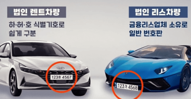 연두색-번호판-리스-렌트-차량-적용