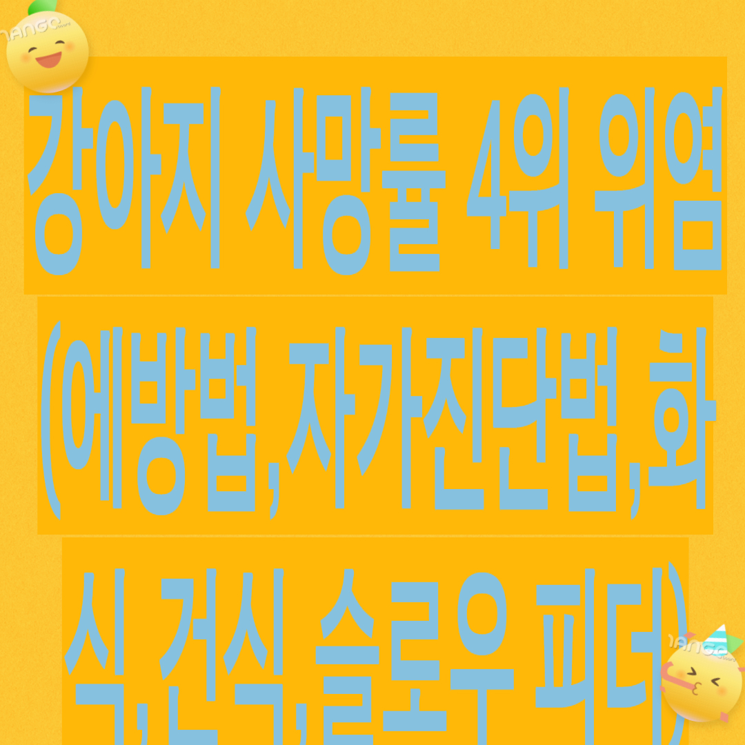 강아지 사망률 4위 위염,췌장염(자가진단 체크리스트,예방법,사료와 위염 ,상관관계,슬로우 피더 활용 약대용 위염예방법)